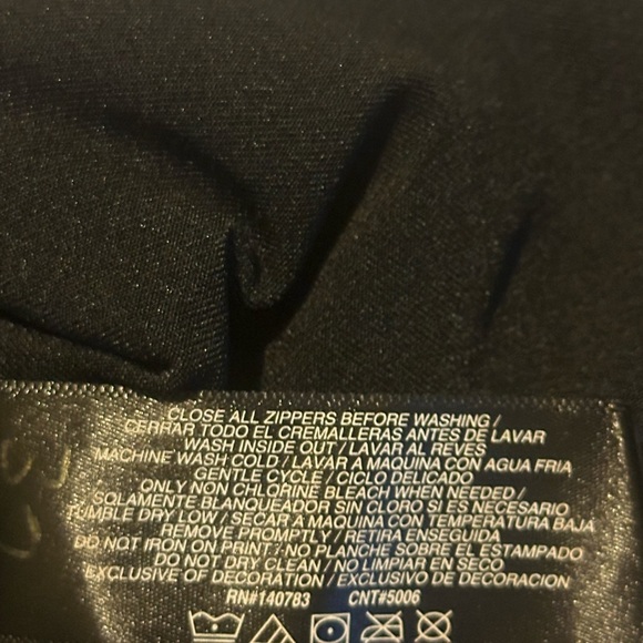 ISAAC MIZRAHI Polyester black white Stand Collar Zip-up Sport Jacket - Small - Picture 10 of 12